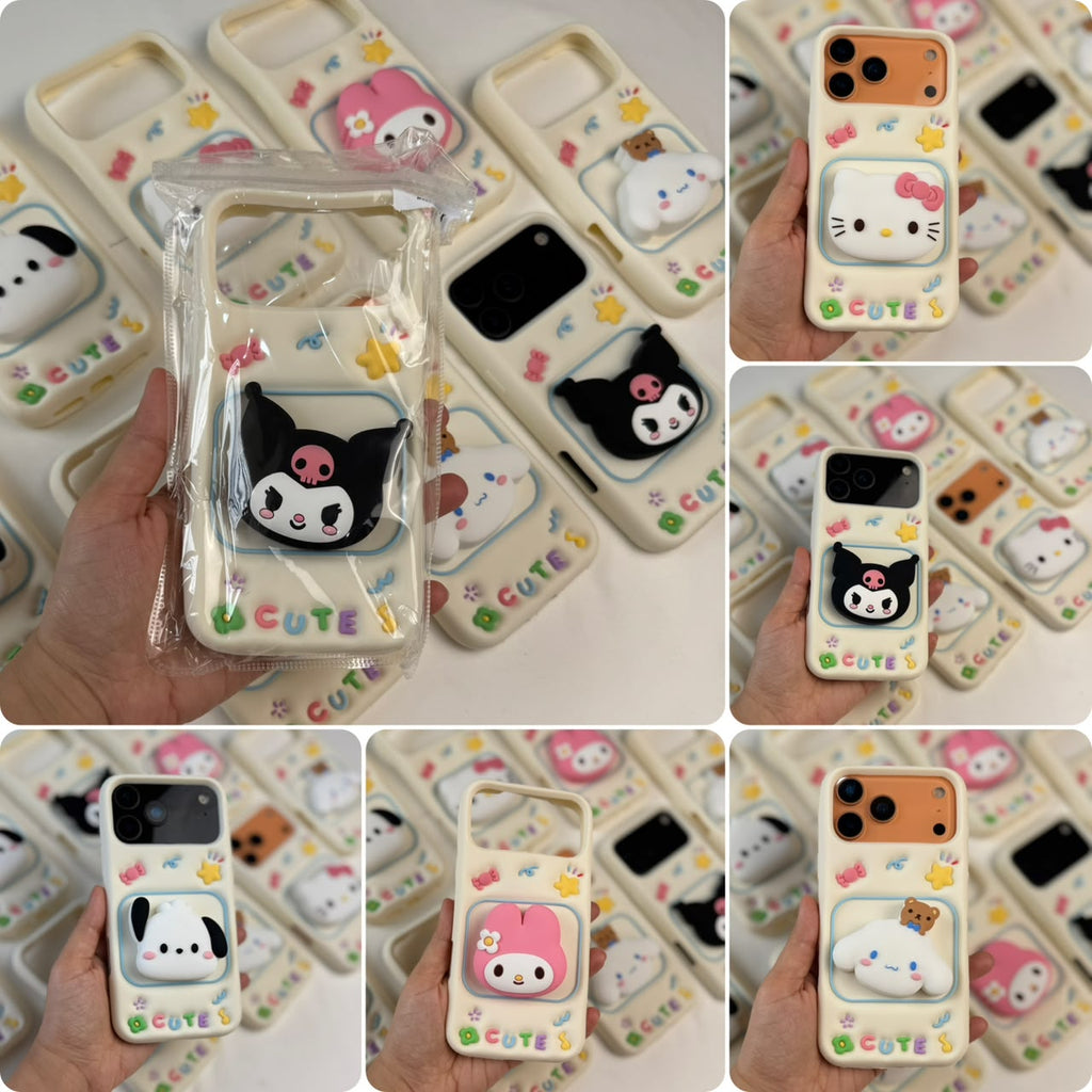 3D Cute Character Phone Case – Kawaii Cartoon Protective Case
