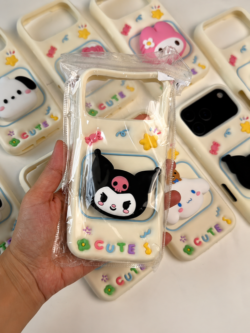 3D Cute Character Phone Case – Kawaii Cartoon Protective Case