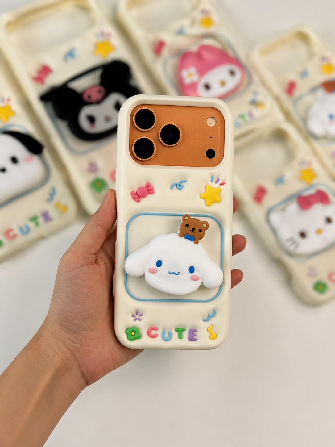 3D Cute Character Phone Case – Kawaii Cartoon Protective Case