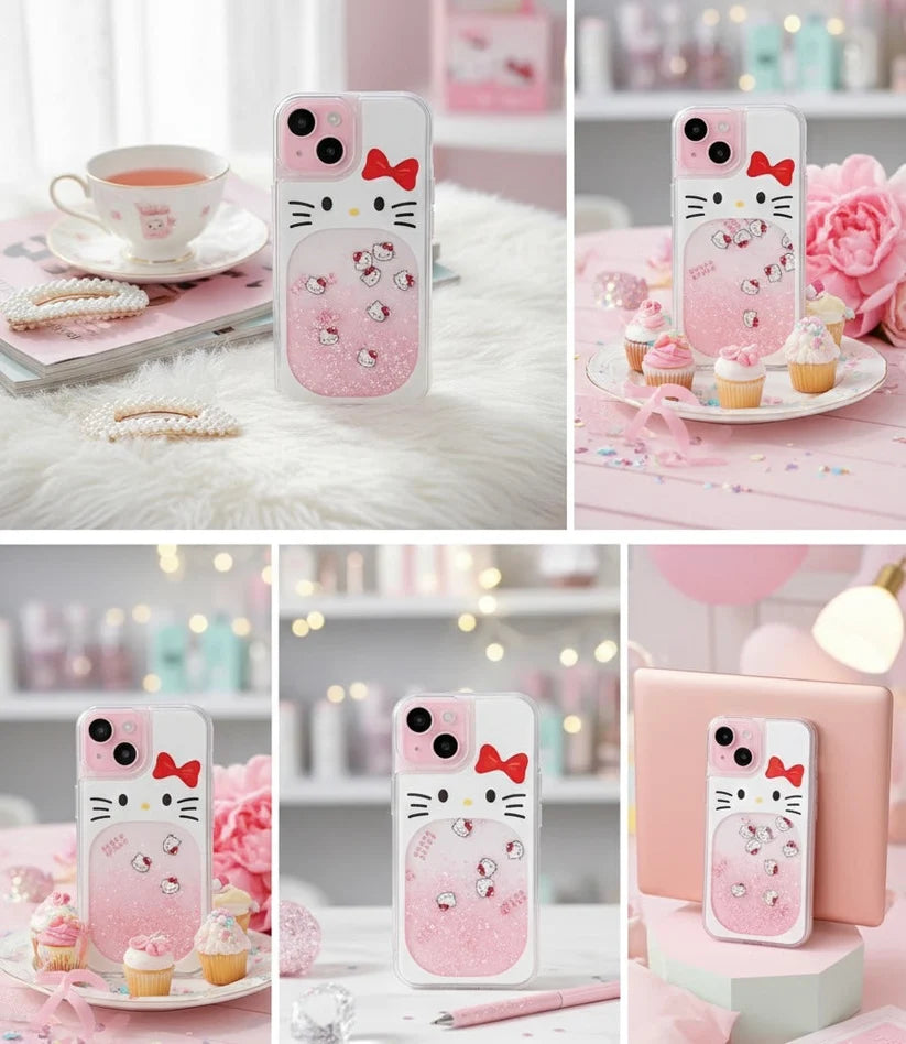 Floating Hello Kitty Case – Cute Kawaii Protective Case for iPhone