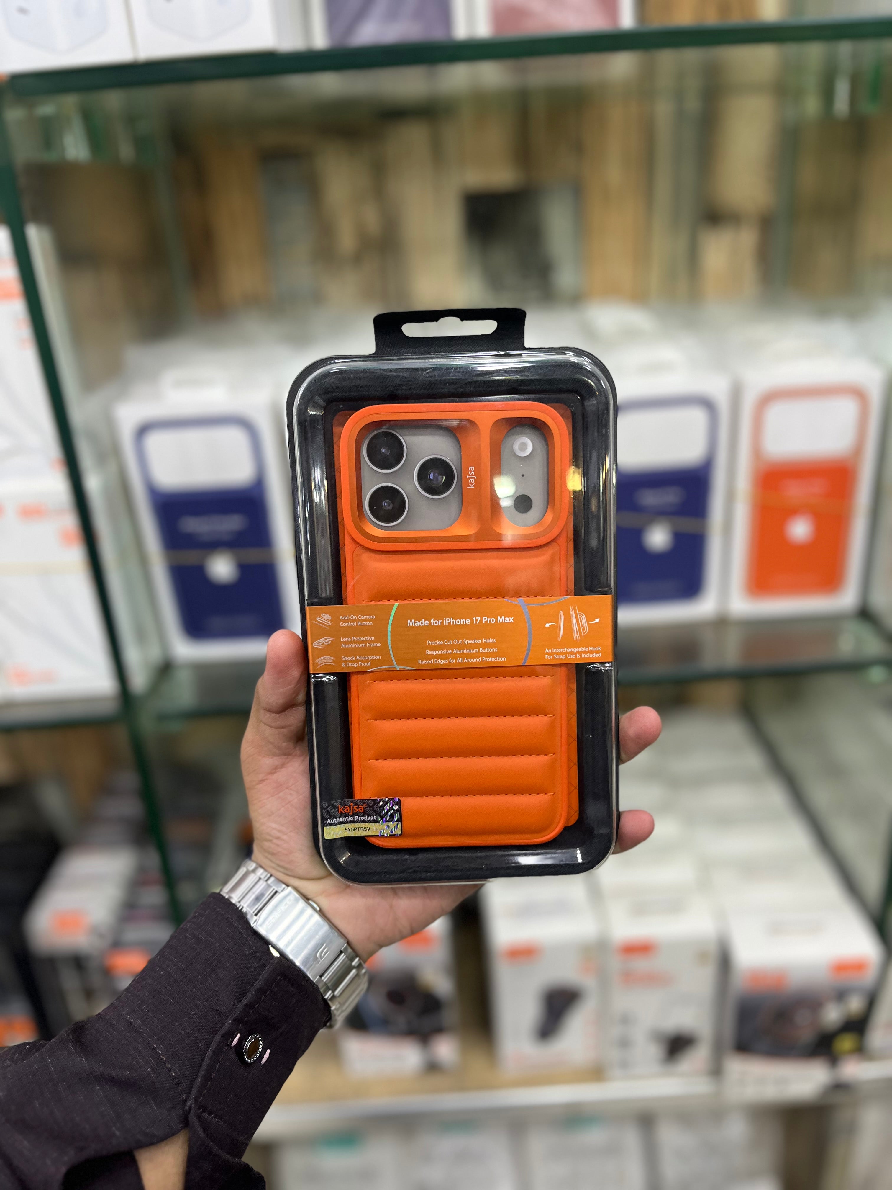 Kajsa Horizontal Line Leather Case For iPhone 17 Pro Max