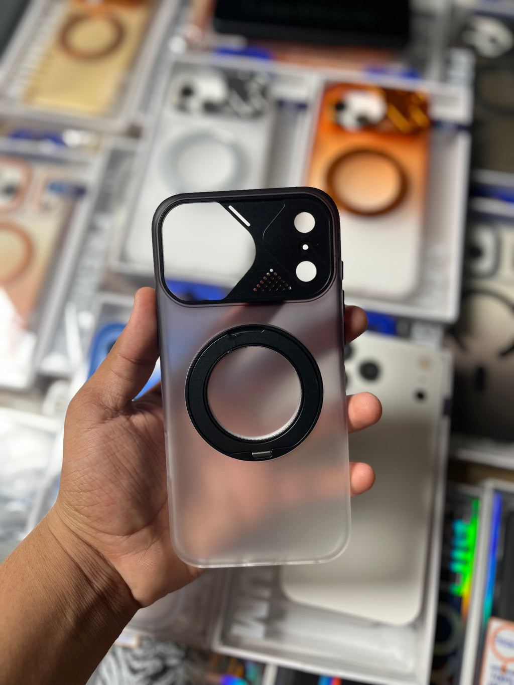 Dual Colour Matte 360° Rotating Stand For iPhone 17 Pro Max
