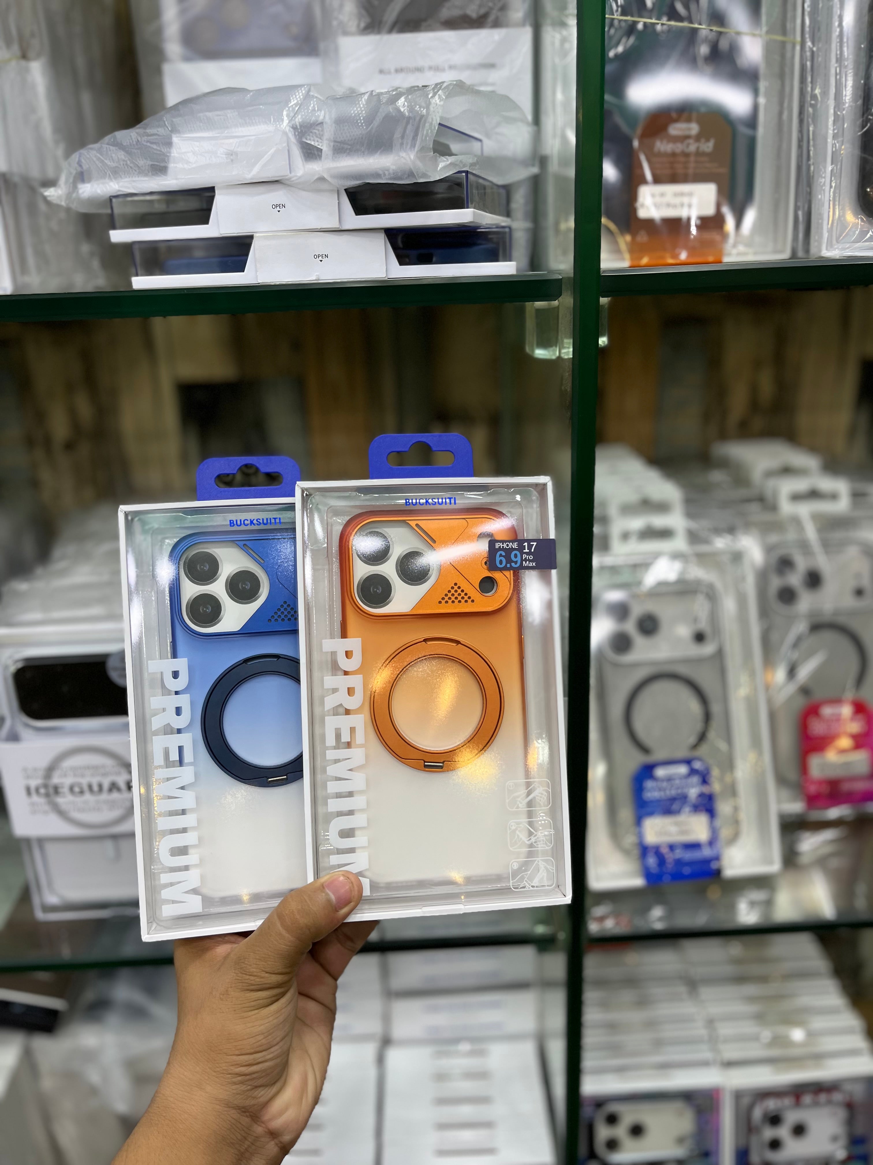 Dual Colour Matte 360° Rotating Stand For iPhone 17 Pro Max