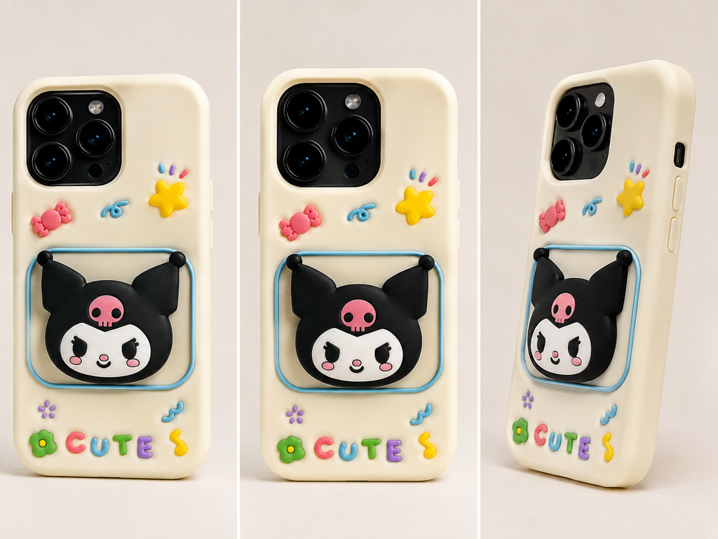 3D Cute Character Phone Case – Kawaii Cartoon Protective Case