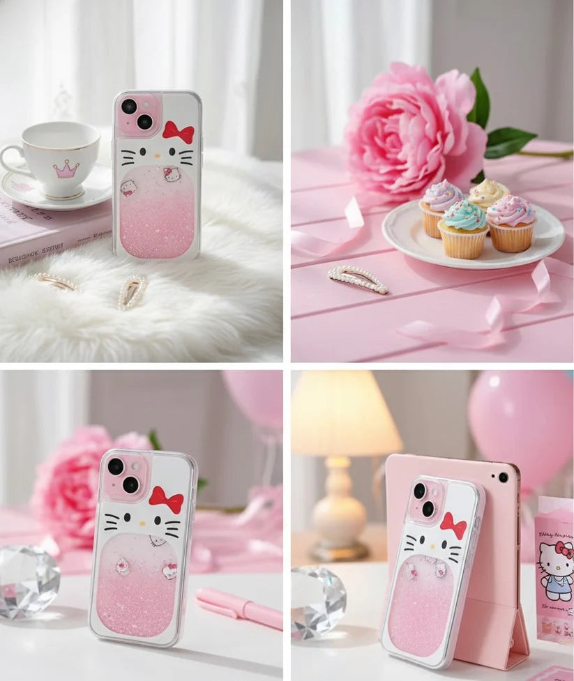 Floating Hello Kitty Case – Cute Kawaii Protective Case for iPhone
