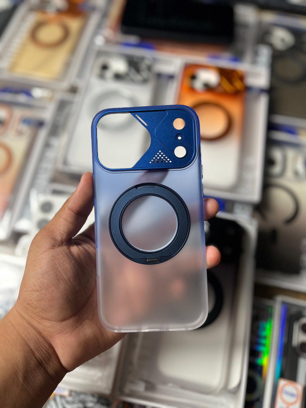 Dual Colour Matte 360° Rotating Stand For iPhone 17 Pro Max