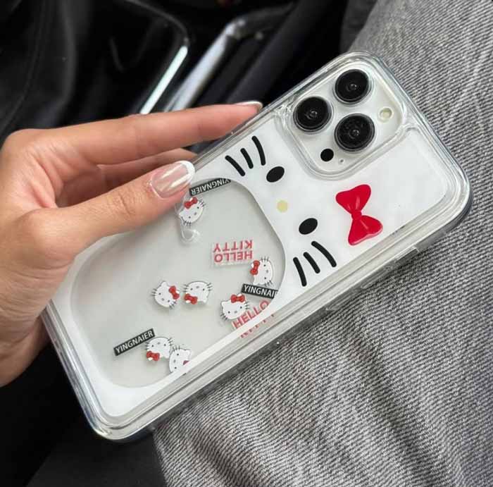 Floating Hello Kitty Case – Cute Kawaii Protective Case for iPhone