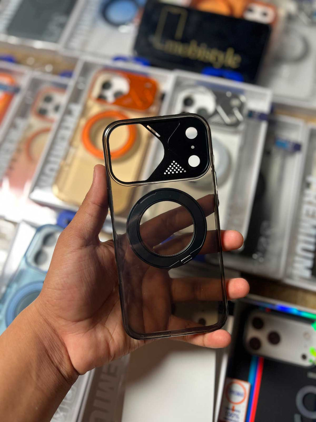Dual Colour Matte 360° Rotating Stand For iPhone 17 Pro Max