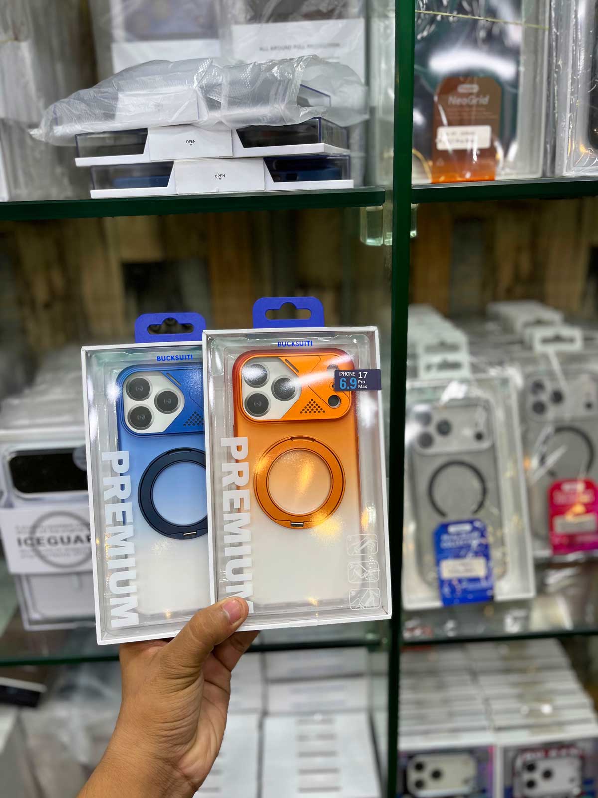 Dual Colour Matte 360° Rotating Stand For iPhone 17 Pro Max