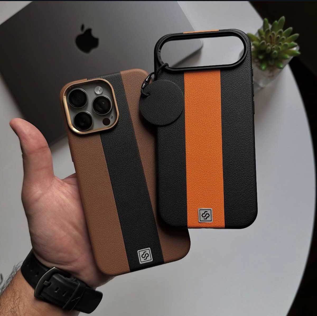 Dual Shade Magsafe Leather Case