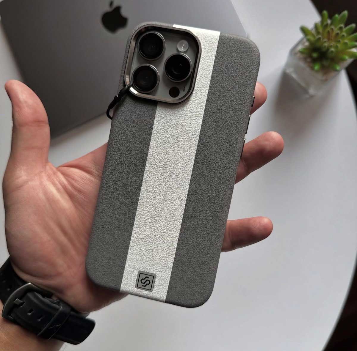 Dual Shade Magsafe Leather Case