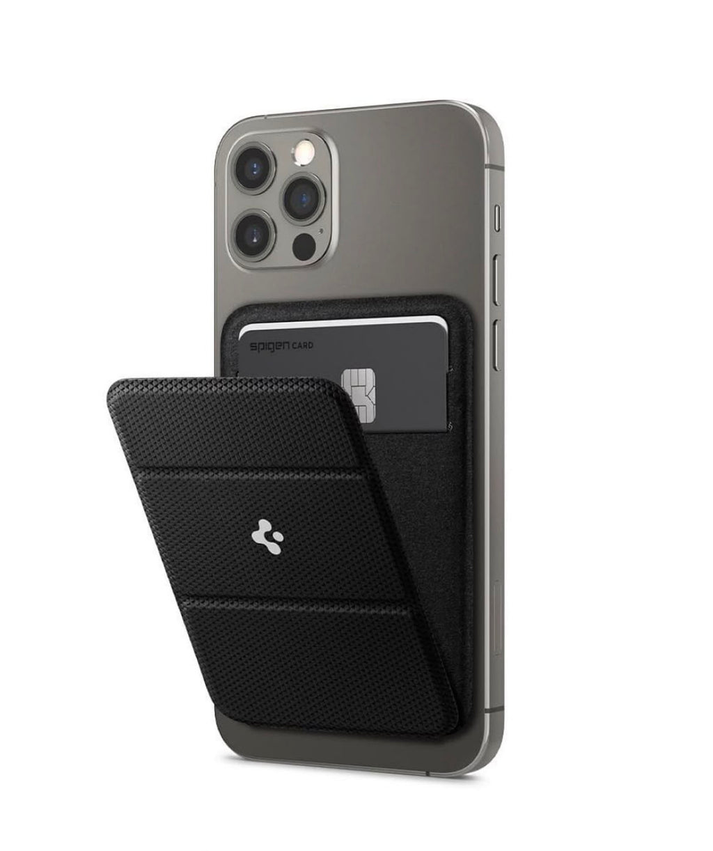 Spigen Stand Wallet – Magnetic MagSafe Card Holder & Phone Stand for iPhone