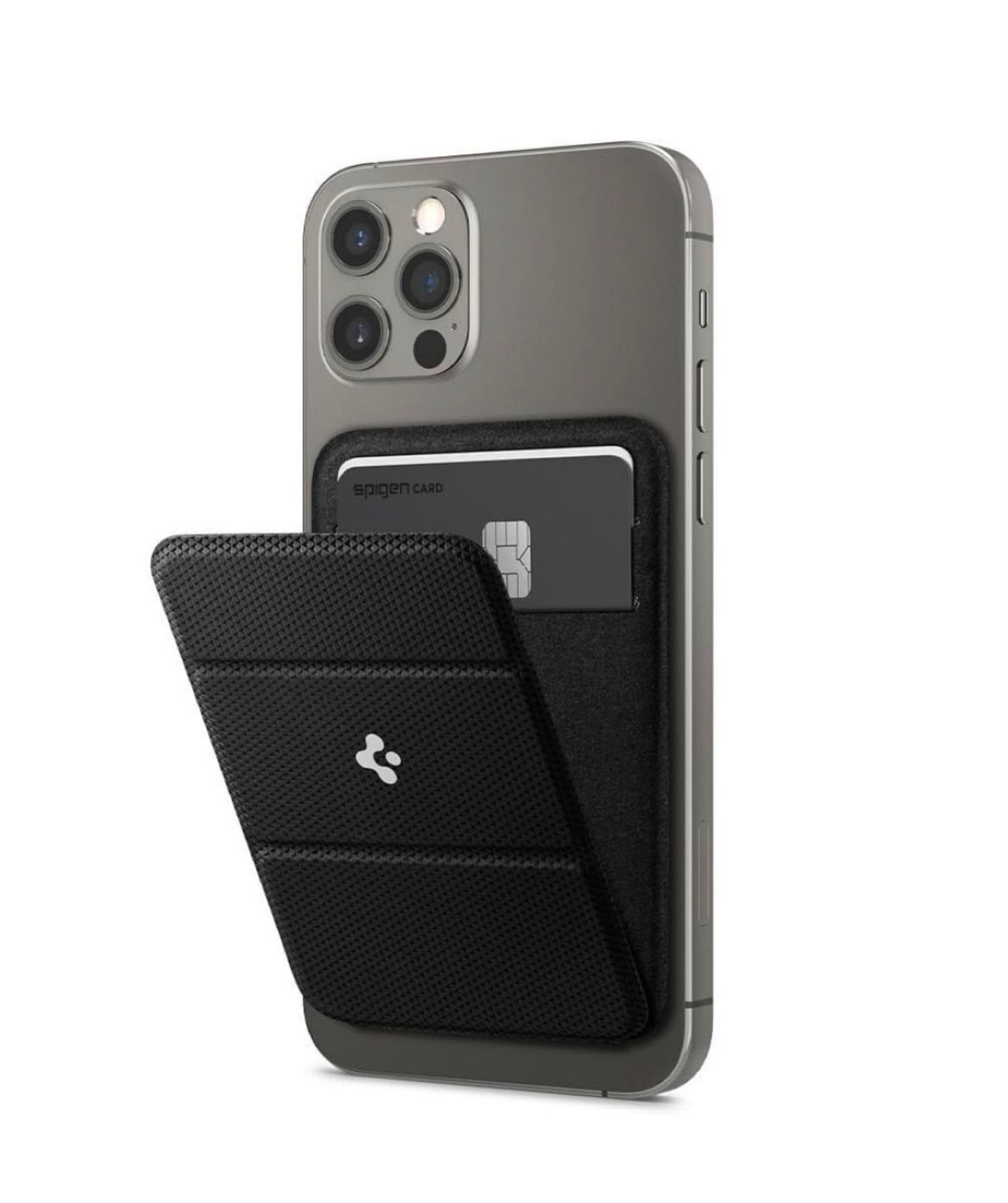 Spigen Stand Wallet – Magnetic MagSafe Card Holder & Phone Stand for iPhone