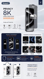 Xmart 8K Borderless Curved Glass ( HD Clear And Privacy )